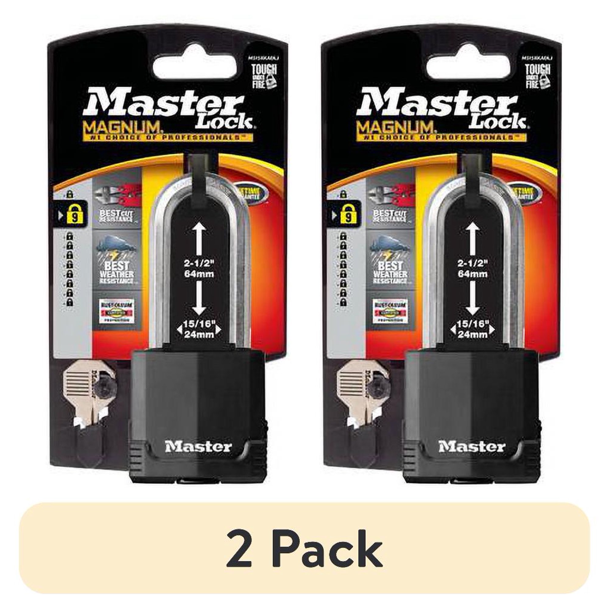 (2 pack) 2" Cover Padlock