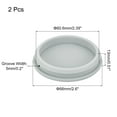 thumbnail image 3 of 2pcs Silicone Snap in Locking Hole Plugs,60.6mm Narrow Groove 5mm for Kitchen Waterproof Sealing Plugs Grey, 3 of 7
