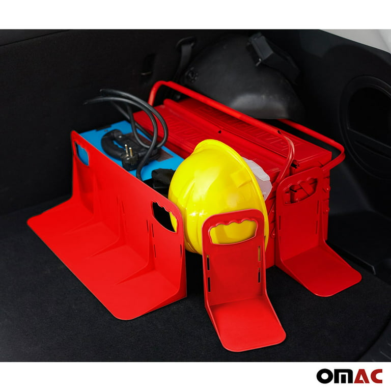 Red Trunk Organizer Stopper Stand 3 Pcs. For Mercedes-Benz A Class  2019-2023 