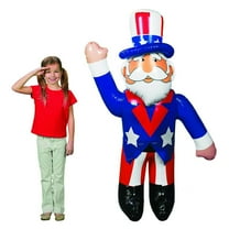 Large Inflatable Uncle Sam (Over 5 feet Tall) Fourth of July, Memorial Day Decor and USA Patriotic Party Supplies