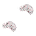 thumbnail image 2 of Toystoory Gorros de ducha Estampado de flores Banda elástica impermeable Cubierta de lazo Gorro de baño Accesorios de salón de baño Punto gris rosa punto gris rosa 2piezas Toystoory CBP375367, 2 of 6