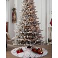 thumbnail image 4 of Pink Grey Christmas Tree Skirt 48 Inches Large Christmas Skirt Tree, Modern Geometric Contemporary Abstract Tree Skirt Christmas Decorations for Fireplace Party Holidays Indoor Outdoor, 4 of 7