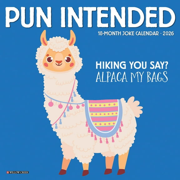 Pun Intended 2026 Mini Wall Calendar, (Paperback)