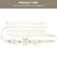 thumbnail image 2 of PAMINGONO Bridal Belt for Wedding Dress 1Pack Beige Silver Webbing Strap Fabric Elegant Sash, 2 of 8