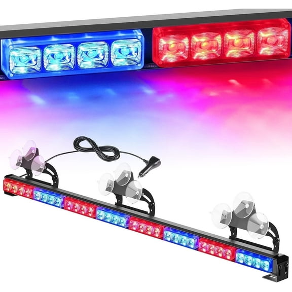 Nilight 35 Inch LED Light Bar, 32 LEDs, 21 Flash Patterns, Multi-Mode Directional Safety Lights for Vehicles