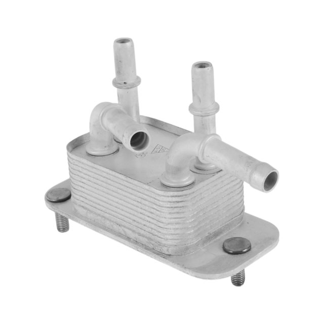 Enfriador de aceite del motor Unique Bargains para Ford F-250 Super Duty V8 6.7L, enfriador de aceite de transmisión No. BC3Z9N103A/918-972/918972, aleación de aluminio tono plateado 1 Pcs