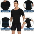 thumbnail image 5 of Mens Shapewear Seamless Body Shaper Abdomen Slim Undershirt Abs Belly Control Tank Tops, 5 of 7