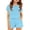 00-Light Blue332, variant on Girls Casual Outfits Solid Basic Short Sleeve T-Shirt Shorts Set for Kids