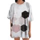 thumbnail image 1 of Blusa informal de manga corta con estampado geométrico de manga corta para mujer Fridja  gope2704, 1 of 6