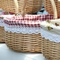 thumbnail image 3 of Wicker Basket Gift Baskets Empty Oval Willow Woven Picnic Basket, 3 of 5