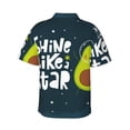 thumbnail image 3 of Goofa Avocado in Space1 Hawaiian Shirt for Men, Unisex Summer Beach Casual Short Sleeve Button Down Shirts,Aloha Tropical Floral print shirt-Small, 3 of 9