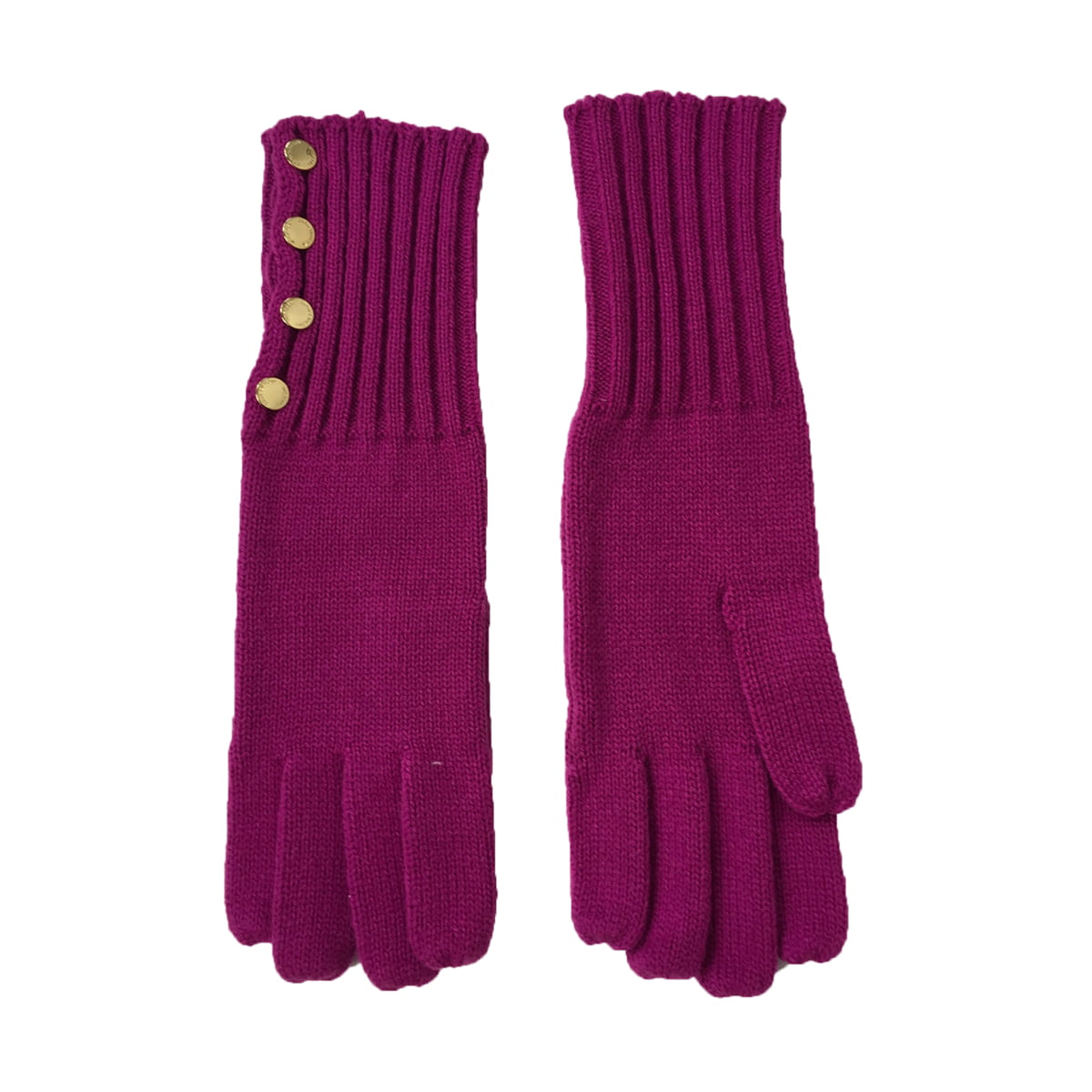 Michael Kors Button Up Long Knit Gloves, Deep Fuchsia - Walmart.com