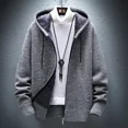 thumbnail image 4 of Ropa para hombre, cárdigan rojo con cremallera, suéteres de punto con cremallera para hombre, sudadera con capucha, chaqueta, abrigo, réplica de alta calidad, algodón grueso de invierno XA, 4 of 5