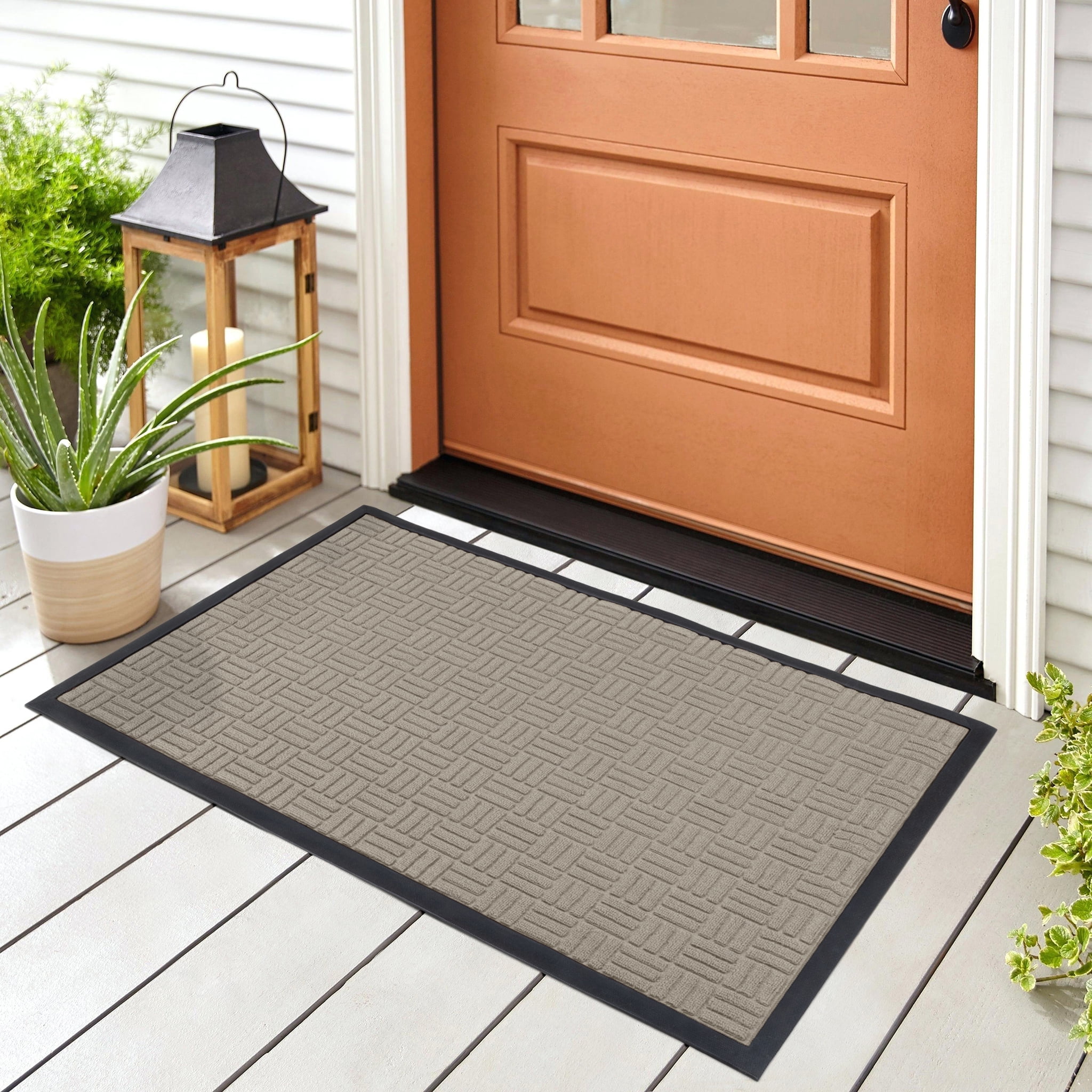 Buy 2 Pack Gray Indoor Outdoor Front Door Non Slip Mat