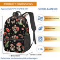thumbnail image 3 of Mushroom and Moon Black Pattern 17" School Backpacks for Teens,Waterproof Oxford Fabric,S-Shape Padded Straps for School,Travel,Hiking,Camping, 3 of 6