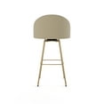 thumbnail image 4 of Amisco Nelly 26 In. Swivel Counter Stool - Beige Fabric / Golden Metal, 4 of 9
