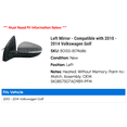 thumbnail image 2 of Left Mirror - Compatible with 2010 - 2014 Volkswagen Golf 2011 2012 2013, 2 of 2