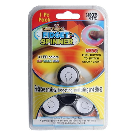 Glow Bright Fidget Spinners With LED Push Button Light