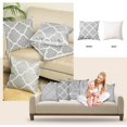thumbnail image 5 of 4 pieces square one-sided printed grey cushion pillowcase (45 x 45 cm), 5 of 5