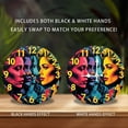 thumbnail image 2 of Pop Art Clock Wall Decor Colorful Faces 10-Inch Silent Wooden Wall Clock, Battery Operated (AA Batteries Not Included), Artistic Home Decor, 2 of 7