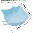 thumbnail image 4 of Cuencos para gatos, plato pequeño para gatos, cuenco de comida para gatos, cuenco de agua para gatos, cuenco de plástico y bonito para mascotas, plato de comida húmeda y agua para gatos (juego de 3) JAMW Sencillez, 4 of 5