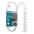 thumbnail image 1 of Philips SPC3064WE/37 - Tira de alimentación de 6 tomas, cable de alimentación trenzado de diseño, ca, 1 of 7
