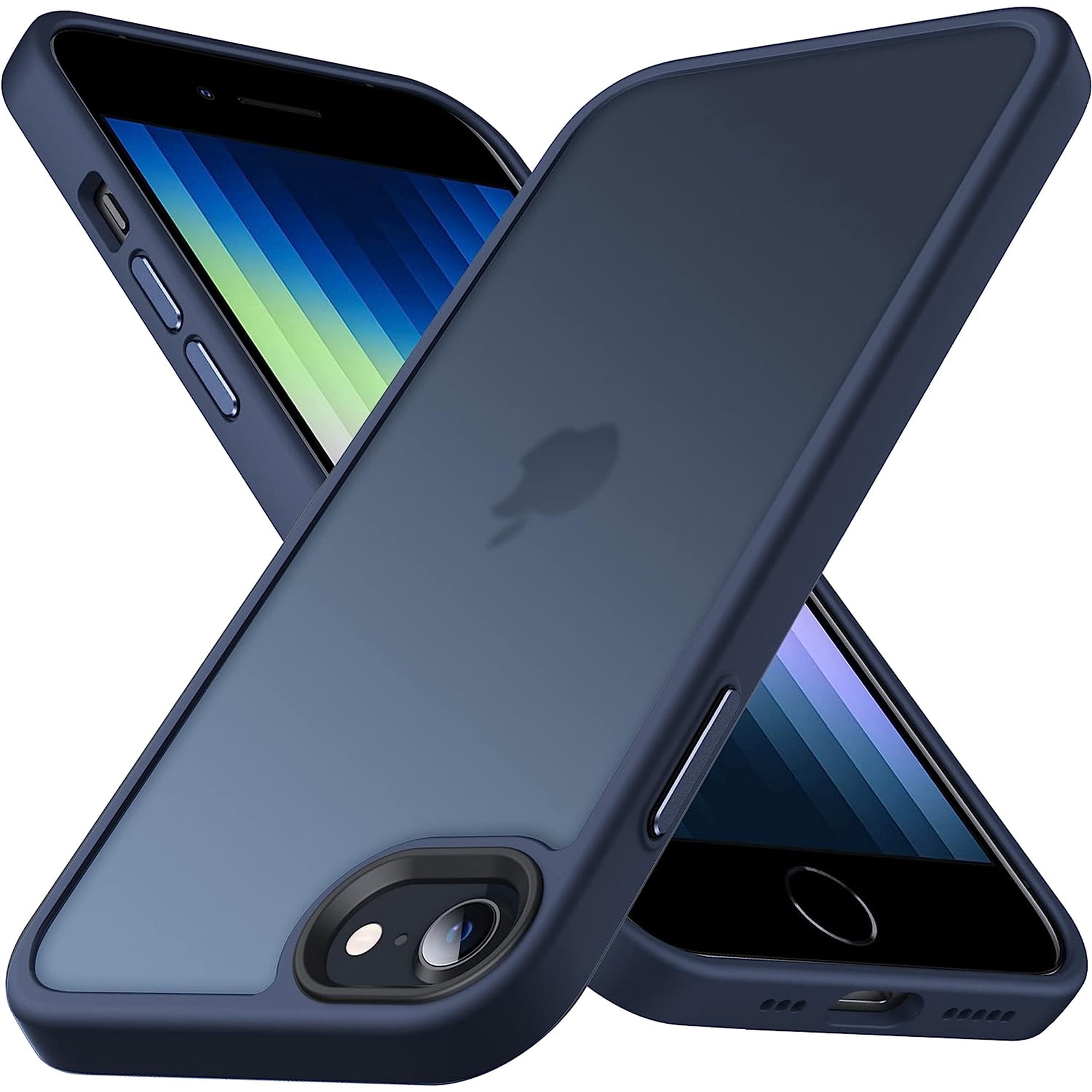 Designed for iPhone SE Case, [Support Wireless Charging] Soft Silicone Slim Anti-Scratch Case for iPhone 6/7/8/SE 2020/SE 2022 4.7 inch, Blue