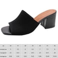 thumbnail image 2 of Sandalias de tacón con punta abierta cuadrada de punto zapatos de tacón para mujer verano elegante, 2 of 7