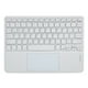 thumbnail image 2 of Teclado inalámbrico Bluetooth táctil multifunción, accesorio externo para computadora, tapa cuadrada de 10 pulgadas (blanco), 2 of 12