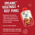 thumbnail image 2 of Earth's Best Organic Stage 3 Baby Food, Beef Medley Protein & Veggie Puree, 4 oz Pouch, 2 of 11
