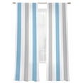 thumbnail image 6 of Blue Grey Striped Sheer Curtains for Living Room Bedroom Geometric Vertical Stripes Minimalist Sheer Curtains 108 Inch Long 2 Panels Set Light Filtering Curtain Window Treatments Drapes, 6 of 6