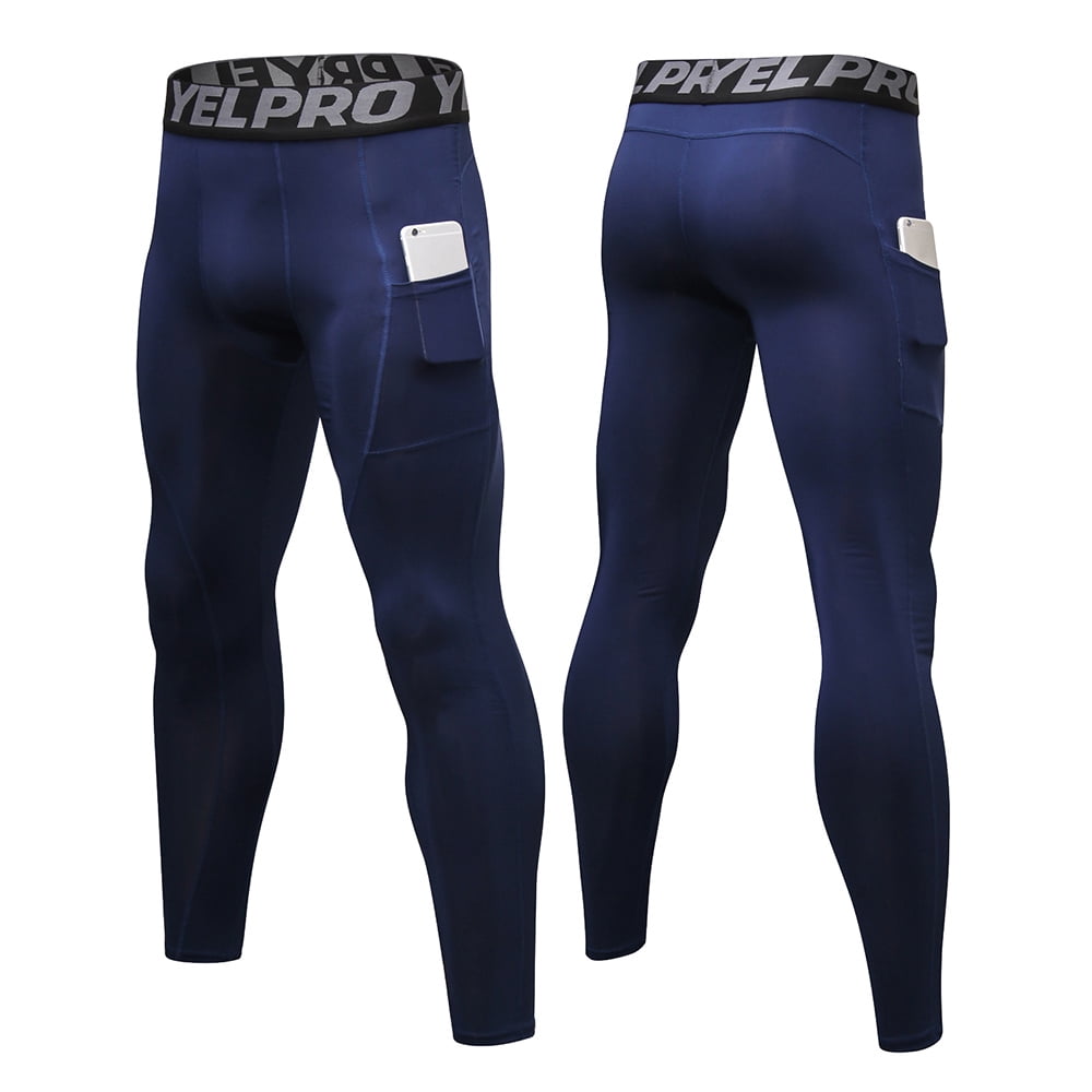 3 Pack Men's Compression Pants Quick 