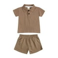 thumbnail image 3 of WELOIJEVBE Boys 2 Piece Outfits Athletic Child Boys Spring Summer Short Sleeve T-Shirt and Shorts Boys' Clothing Sets 4-5 Years, 3 of 3