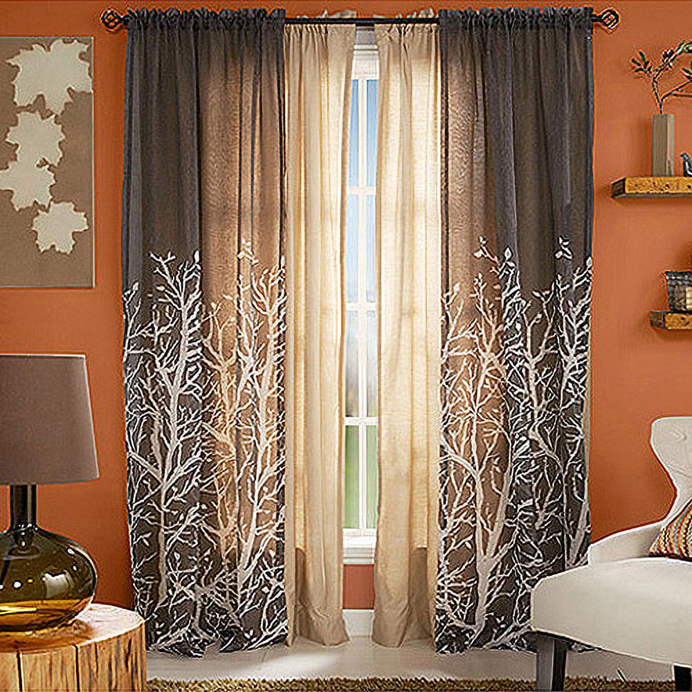 Better Homes and Gardens Arbor Springs Semi-Sheer Window Panel, Charcoal - image 2 of 2