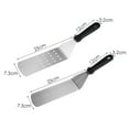 thumbnail image 2 of Metal Spatulas for Kitchen Use, Stainless Steel Ideal for Pancakes, Ergonomic Handle and Heat Resistant, Professional Spatula Set with Angled Blades for BBQ and Deep Pot Handling, 2 of 5