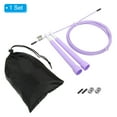 thumbnail image 3 of Uxcell Speed Jump Rope Adjustable Speed Skipping Rope with Storage Bag and Spare Parts Light Purple, 3 of 6