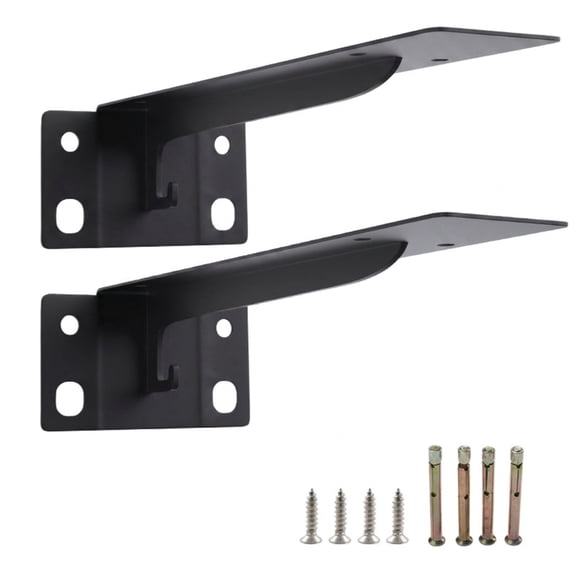 2-Pack Thickened Triangle Countertop Brackets, Wall Mount for TV Stand & Shelves