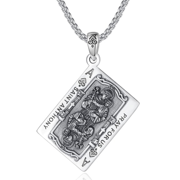 St. Saint Anthony Medal Necklace Catholic St Anthony Pendant Chain
