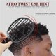 thumbnail image 3 of Minnieouse Peine para rizar el cabello, herramienta de estilismo trenzado para hombres, ligero, profesional, doble extremo, peluquería africana, Cuidado del cabello, 3 of 6