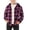 Pink, variant on Boys Flannel Hoodie Shirts Long Sleeve Plaid Button Down Shirt Jackets Fashion Fall Winter Hooded Coat with Chest Pocket Size 4-15 Years Green