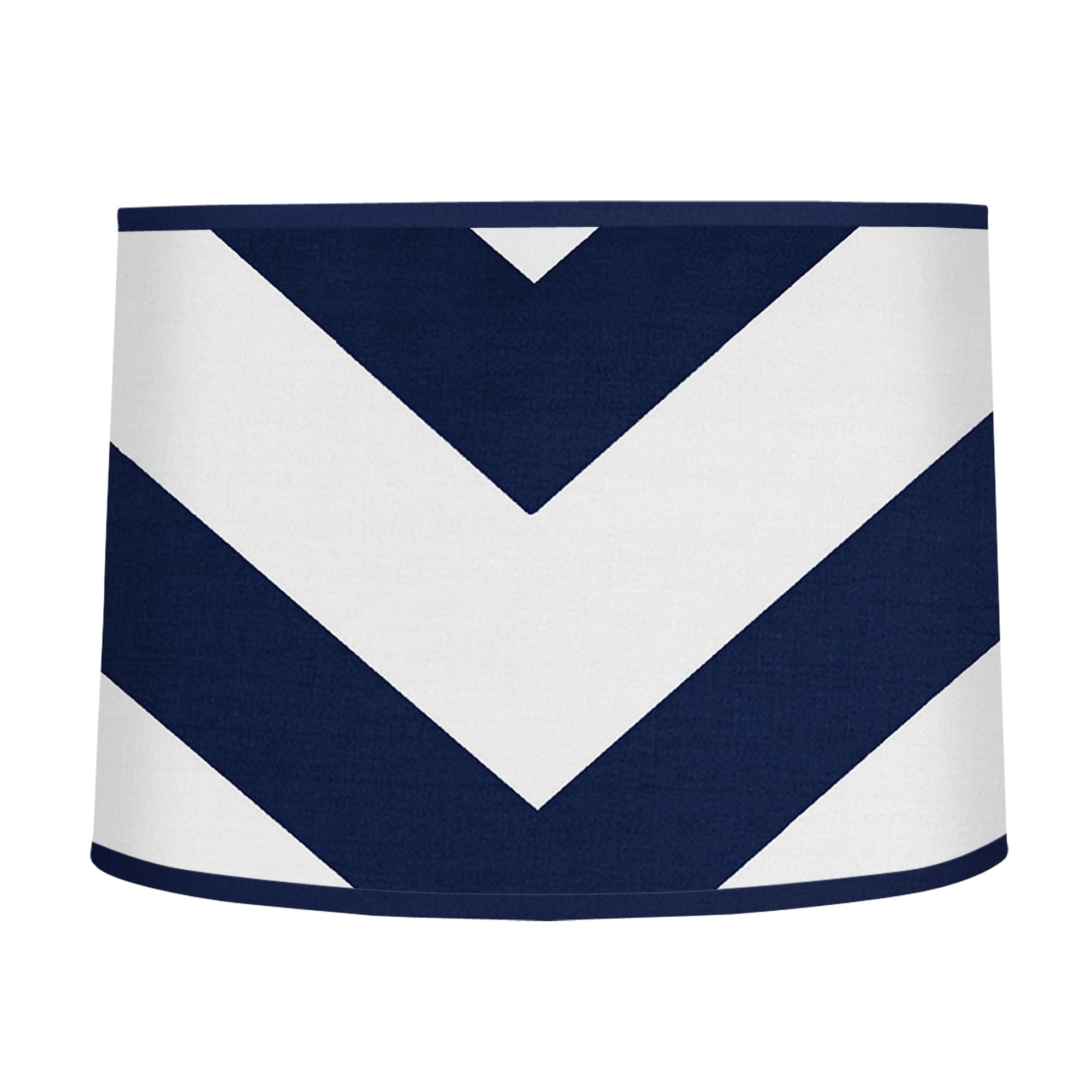 navy blue and white lamp shade