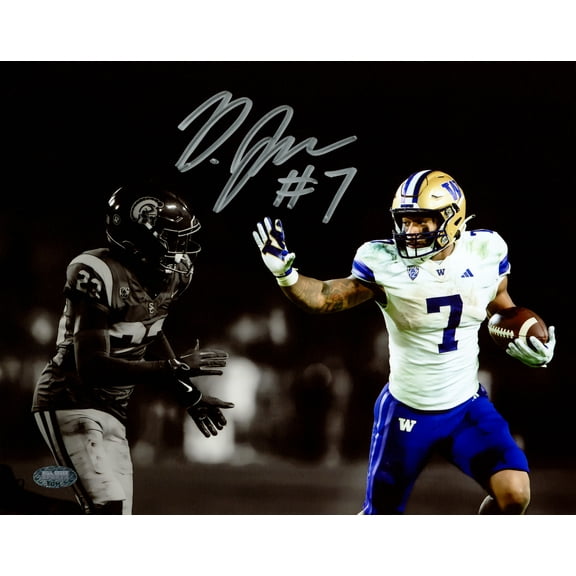 Dillon Johnson Autographed 8x10 Photo Washington Huskies vs. USC Spotlight MCS Holo 222077