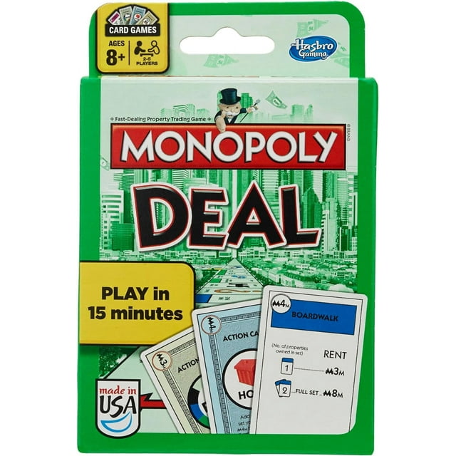 Juego de Cartas Yuxing Monopoly Deal Juego Rápido para 2 a 5 Jugadores