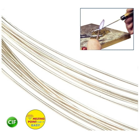 Silver Solder Wire Easy 1145° F Jewelry Making & Repair 1/4 Oz Soldering 5' (Best Solder For Jewelry)