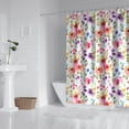 thumbnail image 2 of Pioneer Flower Floral Print Pattern Shower Curtain 72"x72" ,Bathroom Decorative Shower Curtains Set with 12 Hooks,Modern Waterproof Washable Shower Curtain, 2 of 6