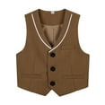 thumbnail image 6 of WOLLED Formal Gentleman Vest for Boys Kids Sleeveless Gentleman Tuxedo Vest 2-15Y Toddler Wedding Birthday Party Gentleman Vest, 6 of 8