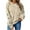 Khaki, variant on Womens Casual Crew Neck Sweatshirt Christmas Loose Fit Soft Long Sleeve Warm Pullover Tops Fall Clothes Pink M