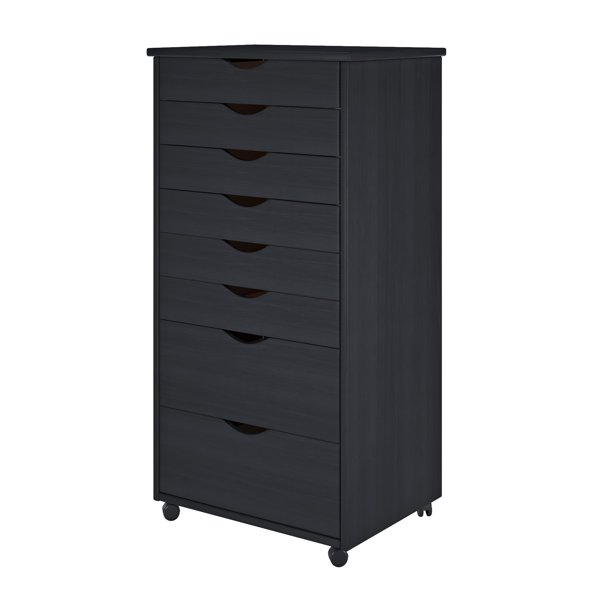 Adeptus 6 2 Drawer Wide Roll Cart Black Walmart Com Walmart Com