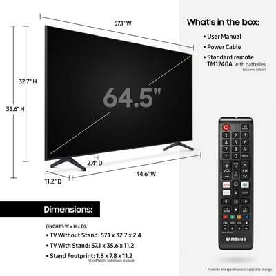 Buy Samsung 65 Class 4k Crystal Uhd 2160p Led Smart Tv With Hdr Un65tu7000 Online In Indonesia 250070681