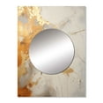 thumbnail image 2 of Designart "Abstract Split In Gold And White" Abstract Shapes Mirror Wall Decor - Modern Beige Abstract Dining Room Wall Mirror Art - 32" x 24" Inch, 2 of 5